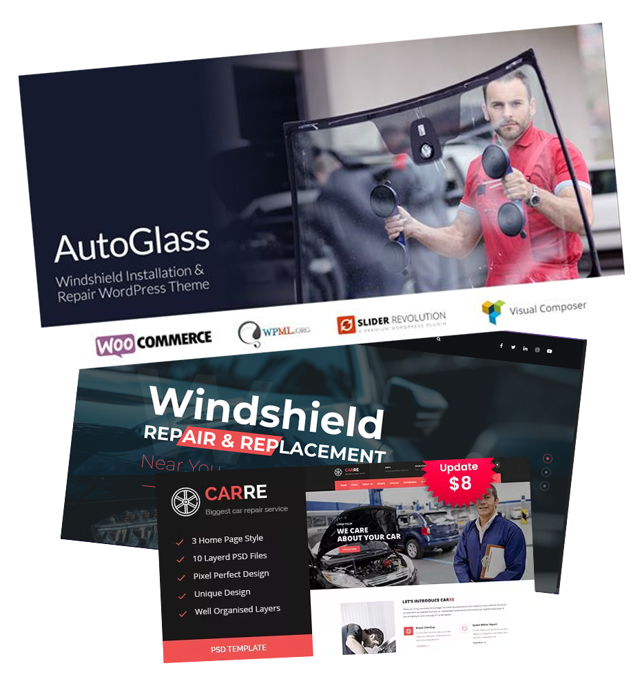 example websites created for bestcarglass.com.